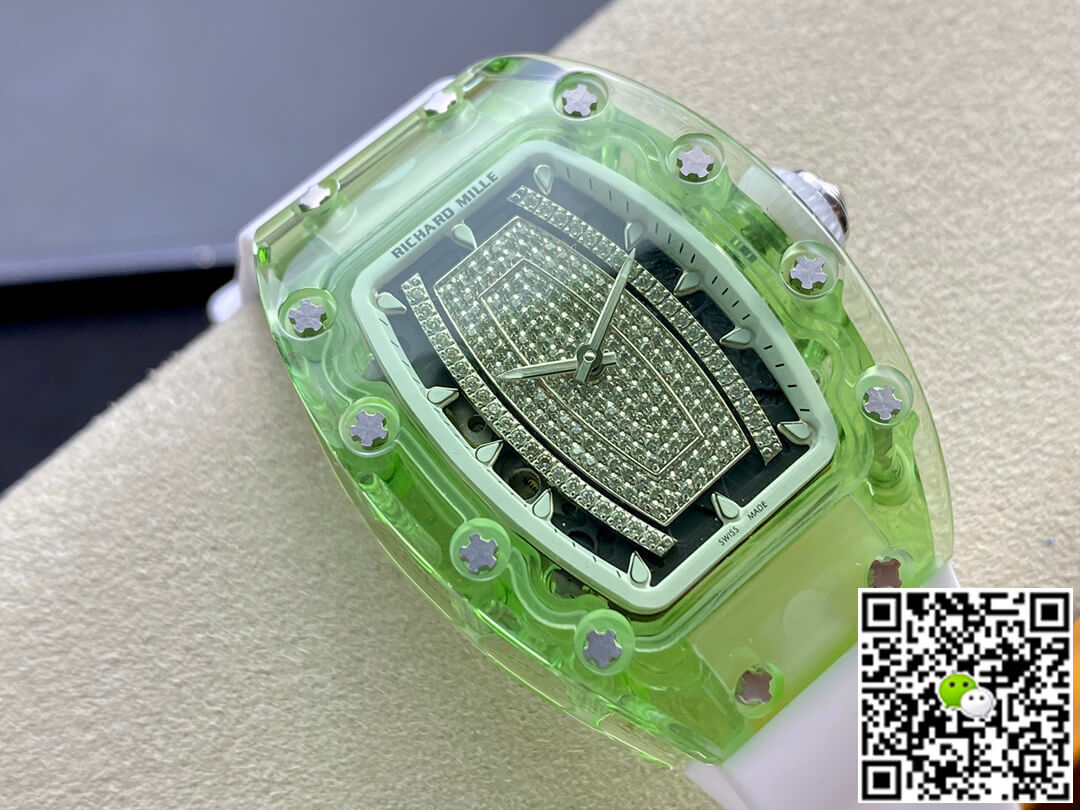 Richard Mille RM07-02 Pink Lady Sapphire RM Factory White Rubber Strap