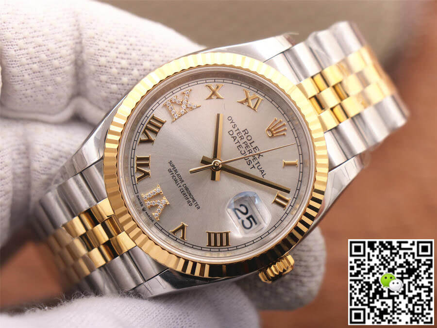 Rolex Datejust M126233-0031 EW Factory Yellow Gold Diamond Dial