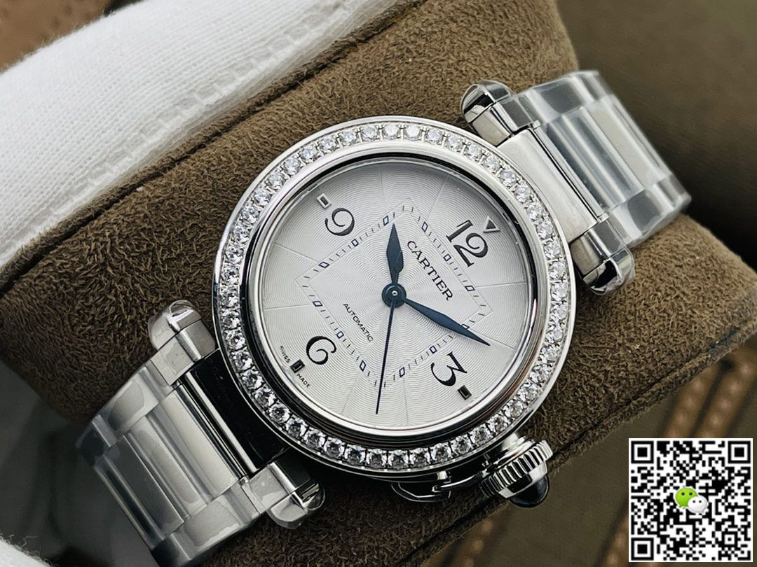 Cartier Pasha 35MM BV Factory Stainless Steel Diamond Bezel