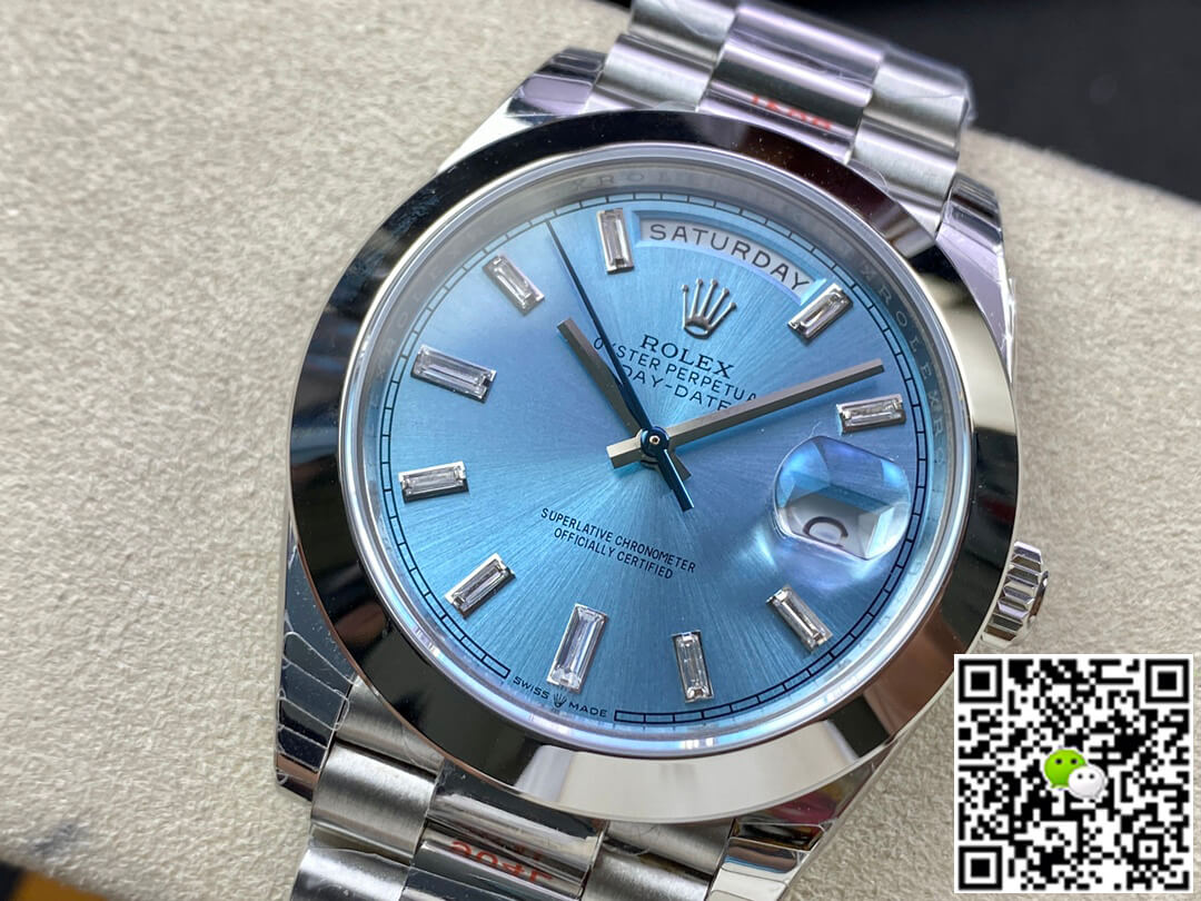 Rolex Day Date 228206 EW Factory Ice Blue Dial