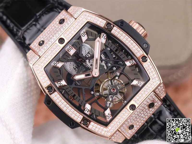 Hublot Masterpiece Tourbillon 906.OX.0123.VR.AES13 JB Factory Rose Gold Diamond