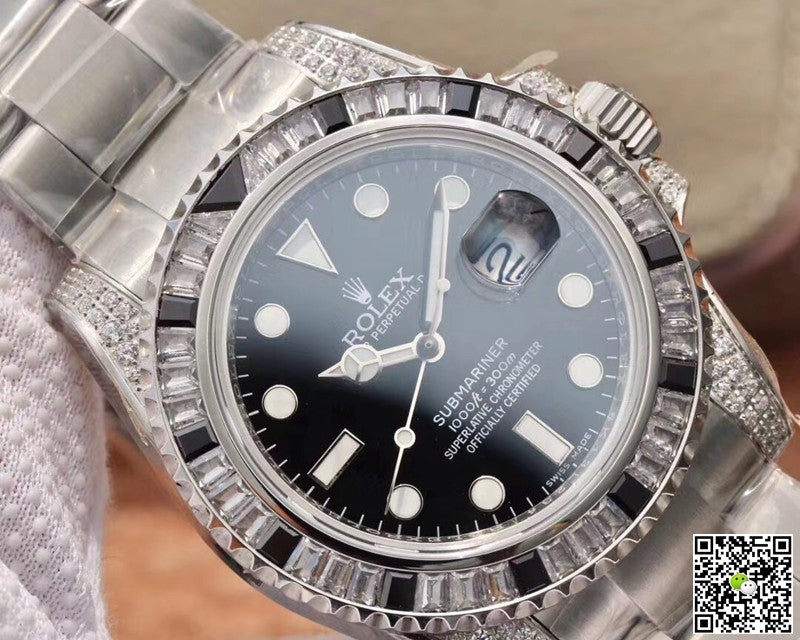 Rolex Submariner Date 116610LN Diamond Customized Edition GS Factory Black Dial