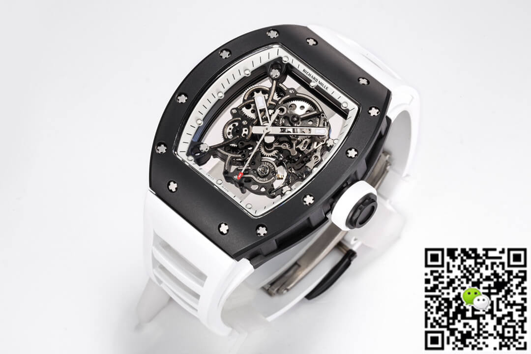 Richard Mille RM-055 BBR Factory White Rubber Strap