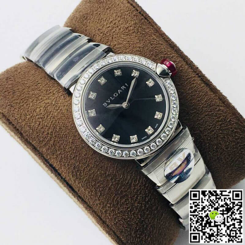 Bvlgari LVCEA BV Factory Stainless Steel Diamond Bezel