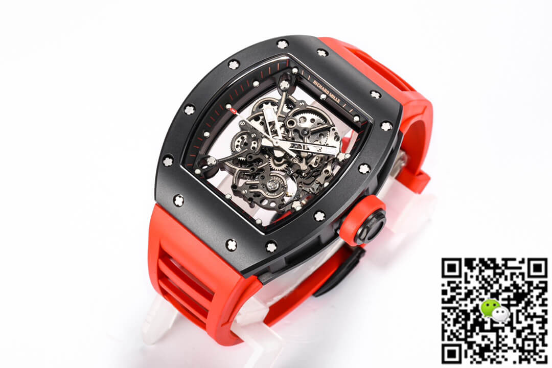 Richard Mille RM-055 BBR Factory Ceramic Case Red Strap