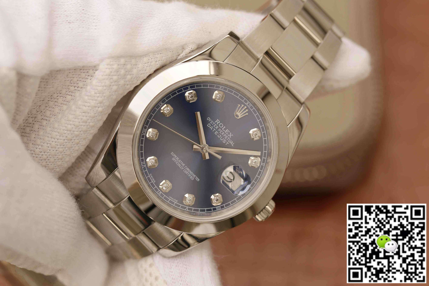 Rolex Datejust M126300 EW Factory Stainless Steel Blue Dial