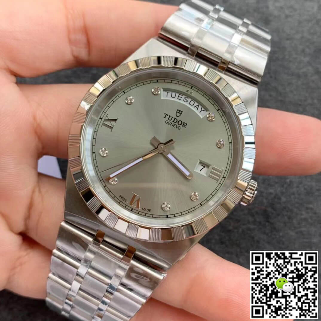 Tudor Royal M28600-0002 V7 Factory Silver Diamond Dial
