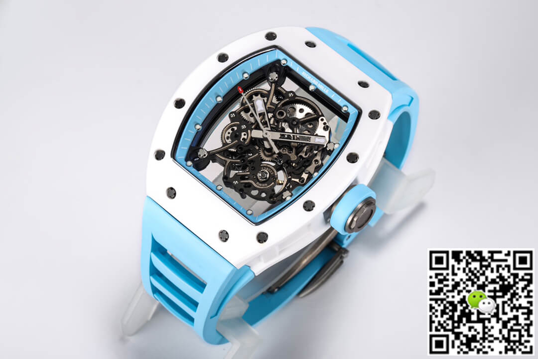 Richard Mille RM-055 BBR Factory Ceramic Case Blue Strap