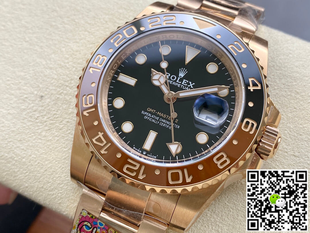 Rolex GMT Master II M126715CHNR-0001 Clean Factory Rose Gold