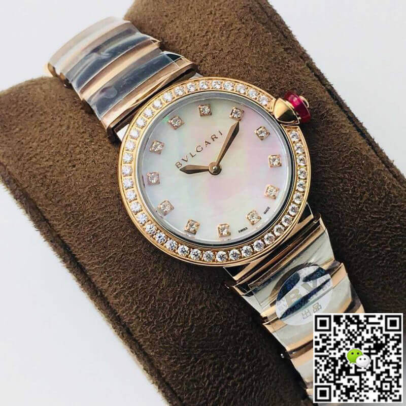 Bvlgari LVCEA 102475 BV Factory Rose Gold Diamond Bezel