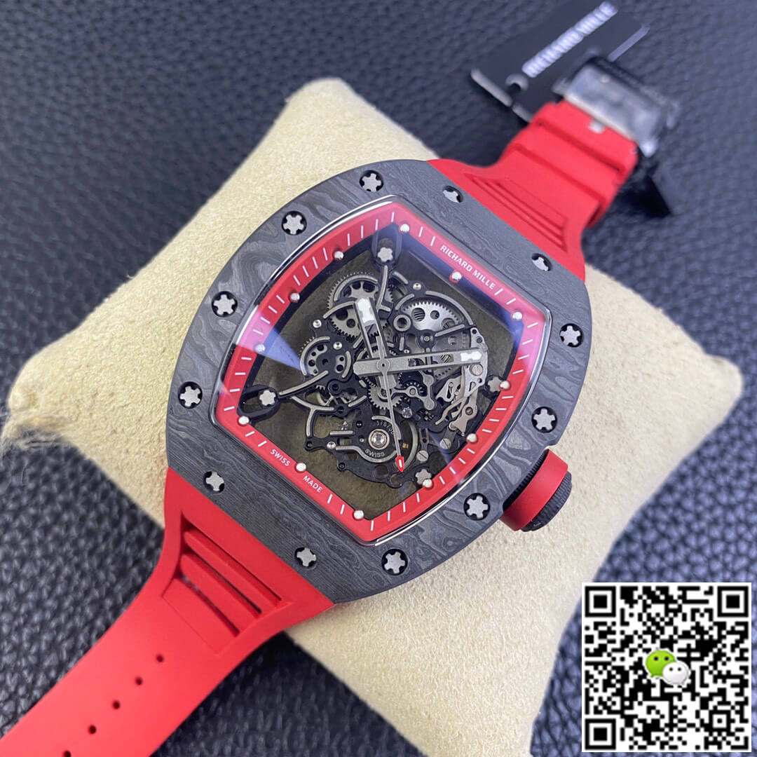 Richard Mille RM055 NTPT BBR Factory Carbon Fiber Red Strap