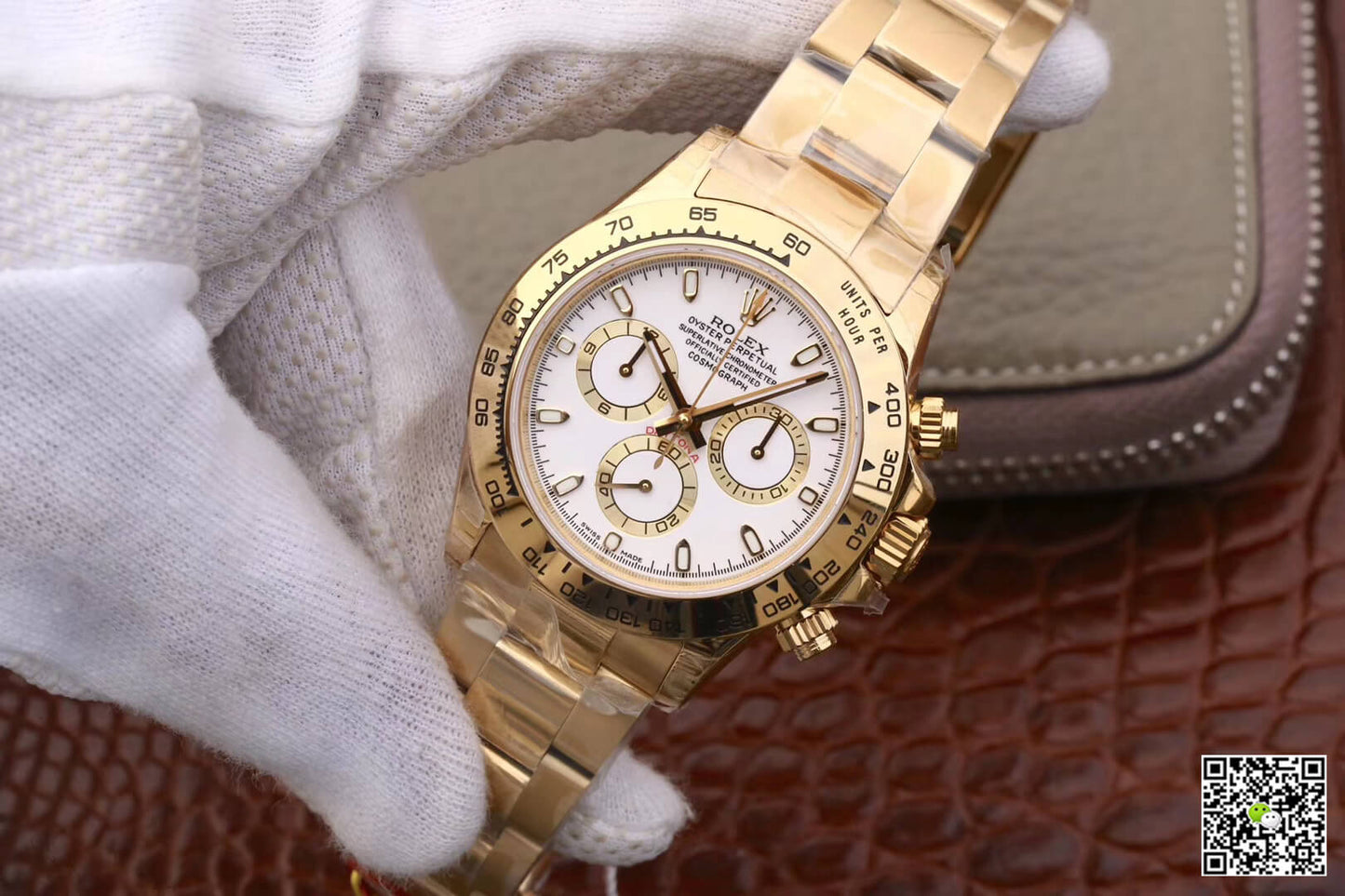 Rolex Daytona Cosmograph M116508-0001 JH Factory Yellow Gold White Dial