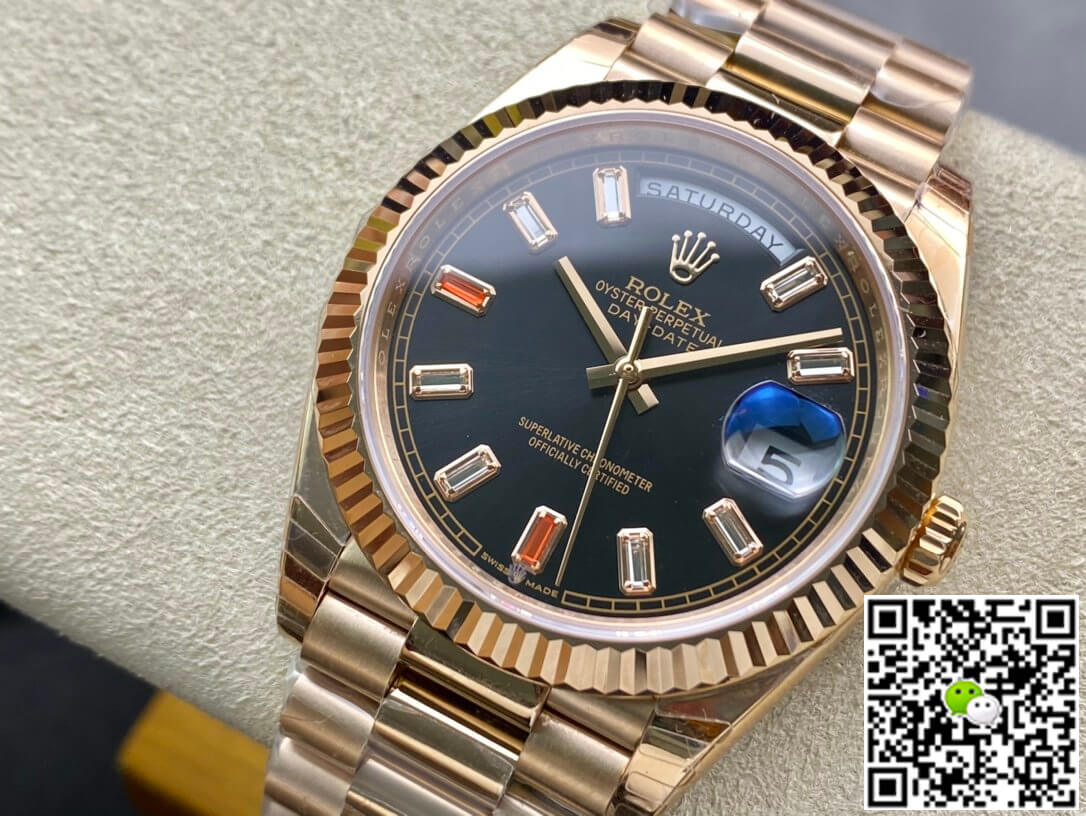 Rolex Day Date 40MM EW Factory Black Dial
