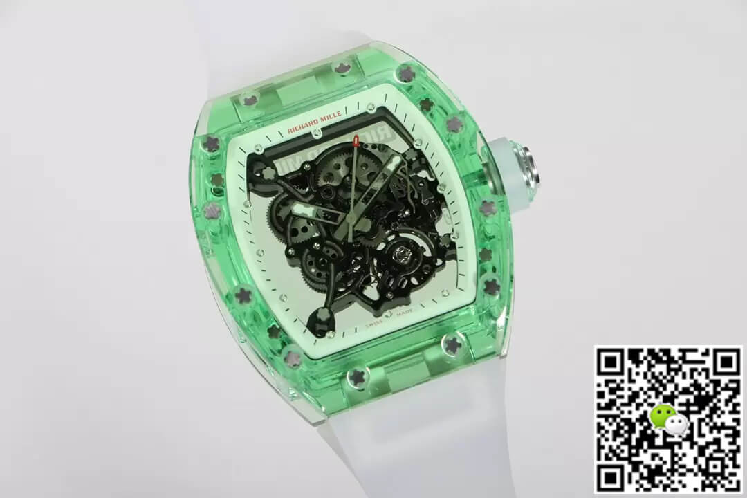 Richard Mille RM055 RM Factory Green Skeleton Dial