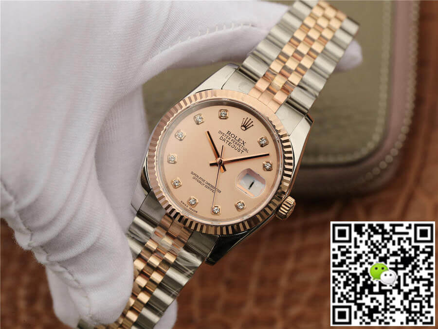 Rolex Datejust 116231 36MM GM Factory Diamond-set Pink Dial
