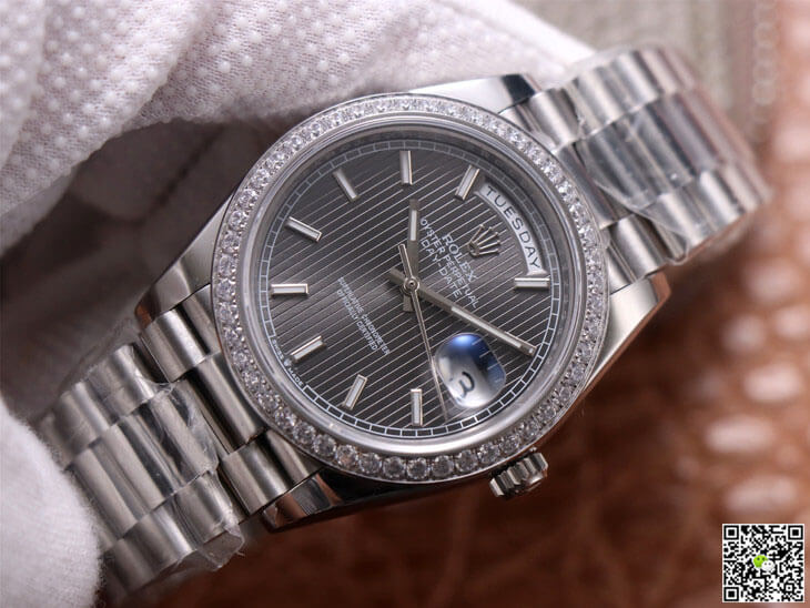 Rolex Day-Date M228349RBR-0008 EW Factory White Gold Grey Dial