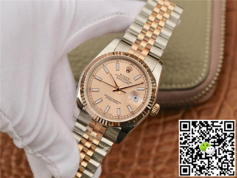 Rolex Datejust 116231 36MM GM Factory Rose Gold Pink Dial