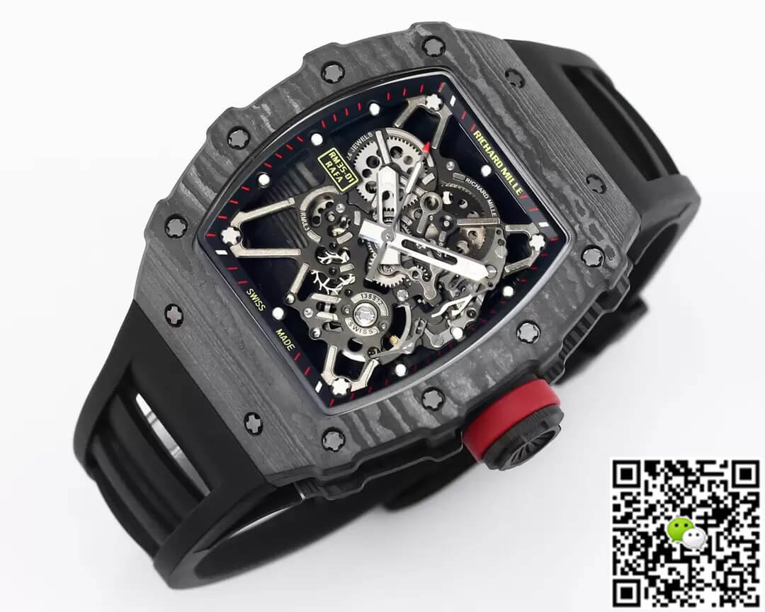Richard Mille RM35-01 BBR Factory Black Rubber Strap