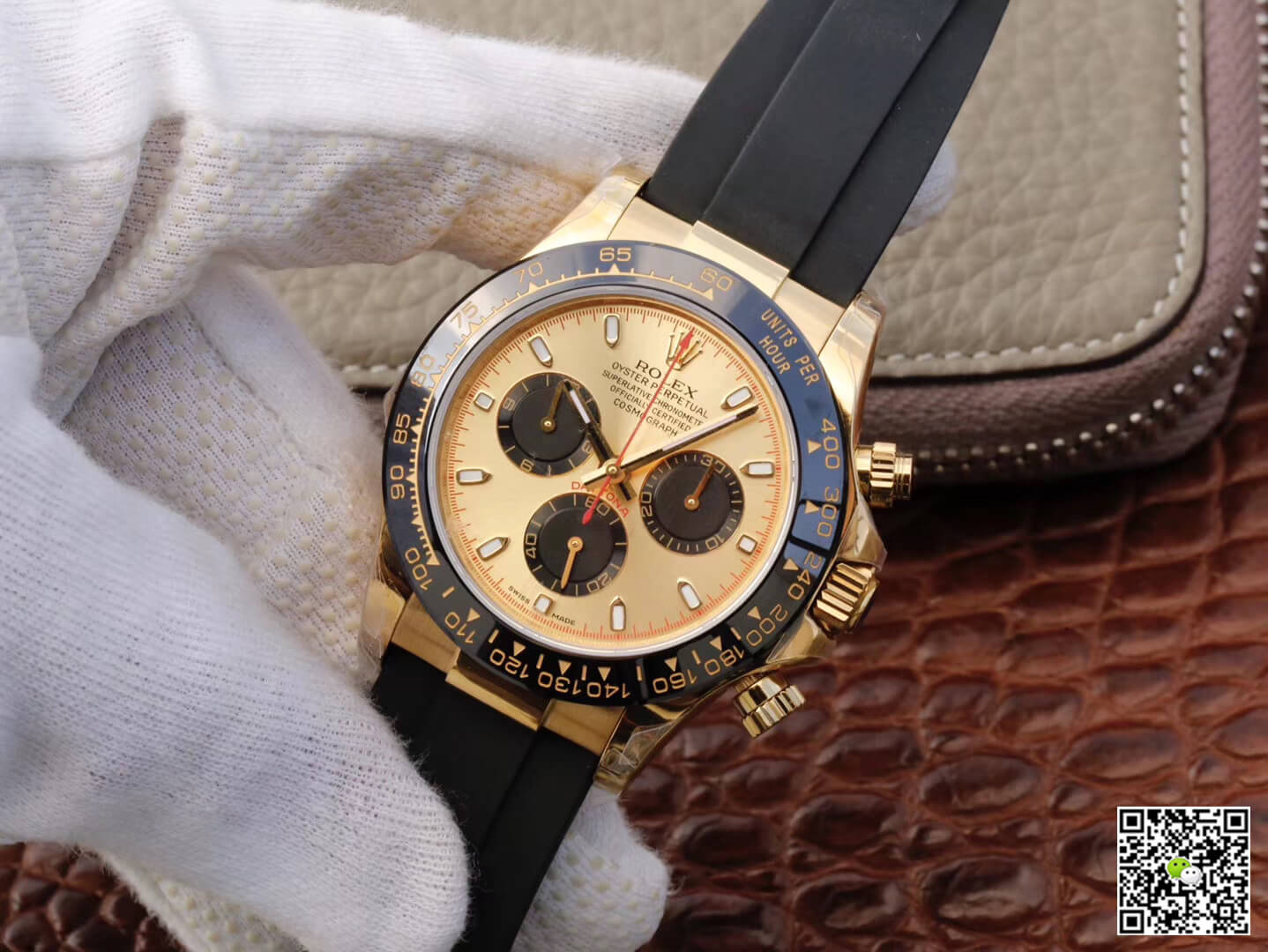 Rolex Daytona Cosmograph 116518ln JH Factory V6 Yellow Gold Black Chronograph