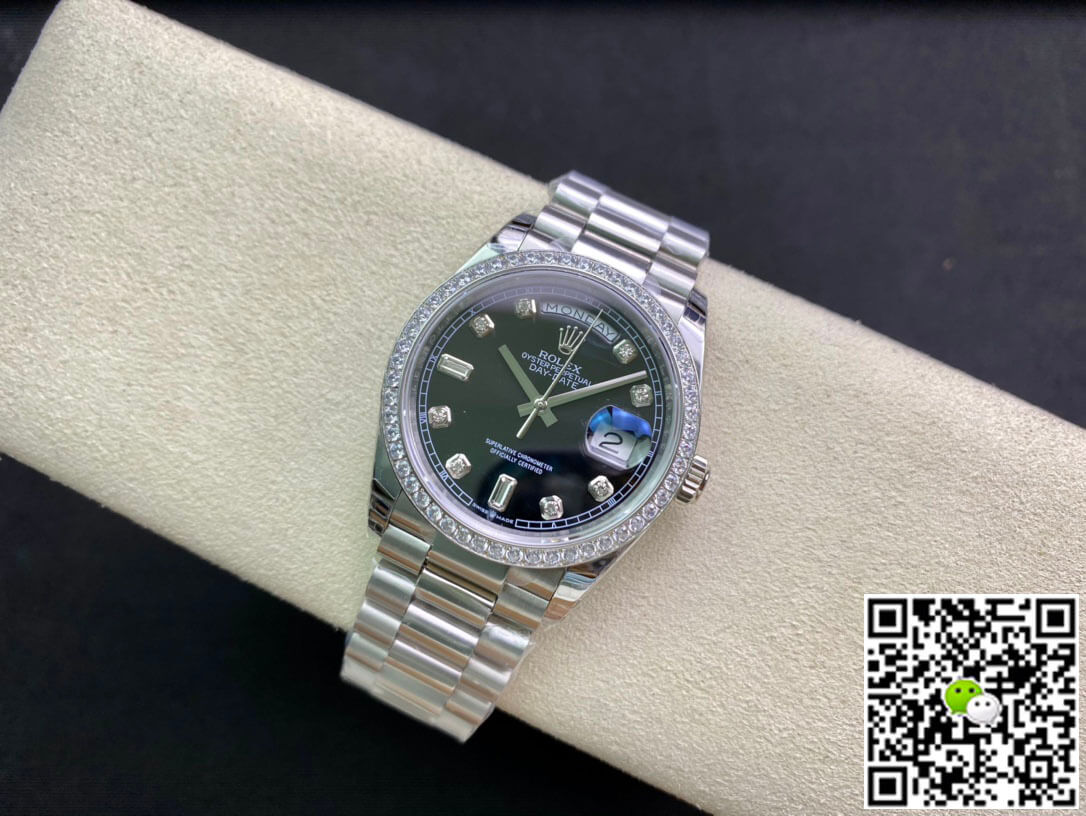 Rolex Day Date 118346 36MM EW Factory Diamond-set Bezel