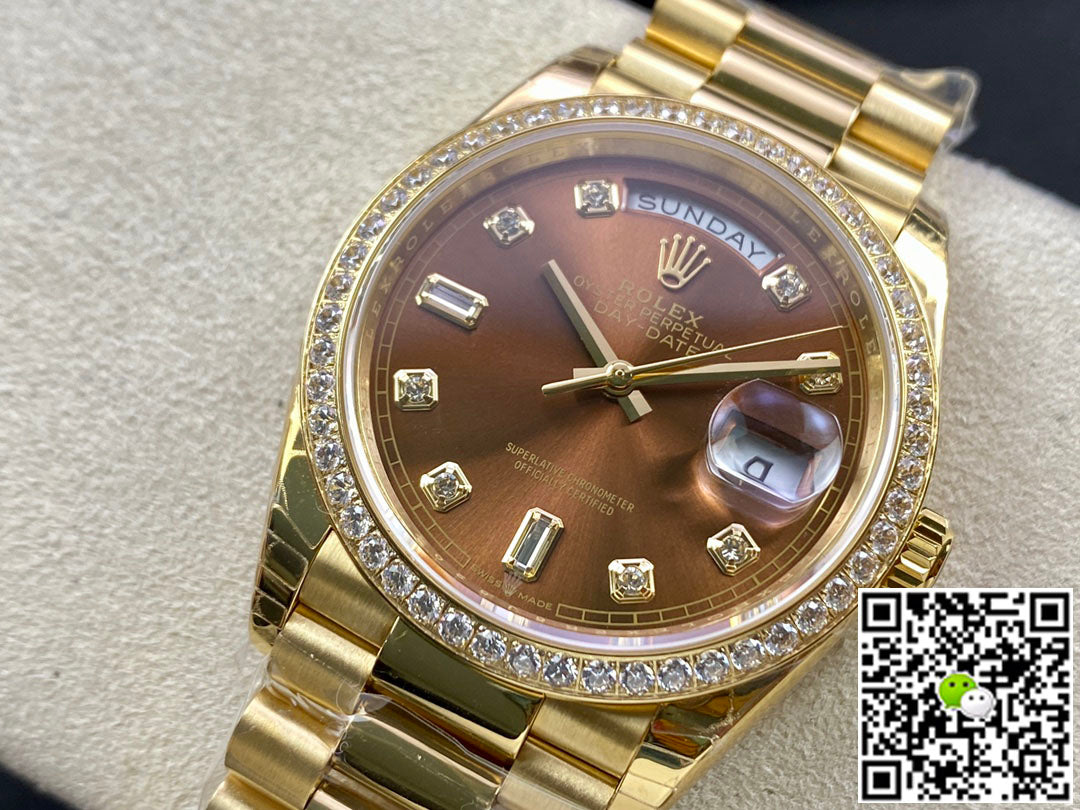 Rolex Day Date M128348RBR-0005 EW Factory Brown Dial