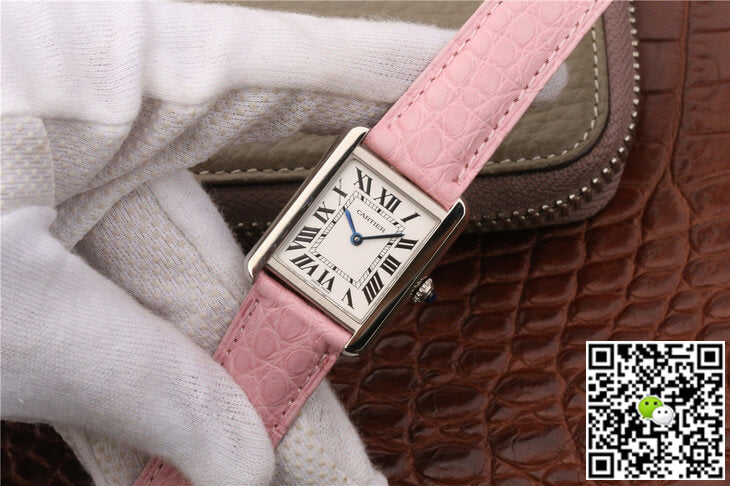 Cartier Tank Ladies Stainless Steel White Dial