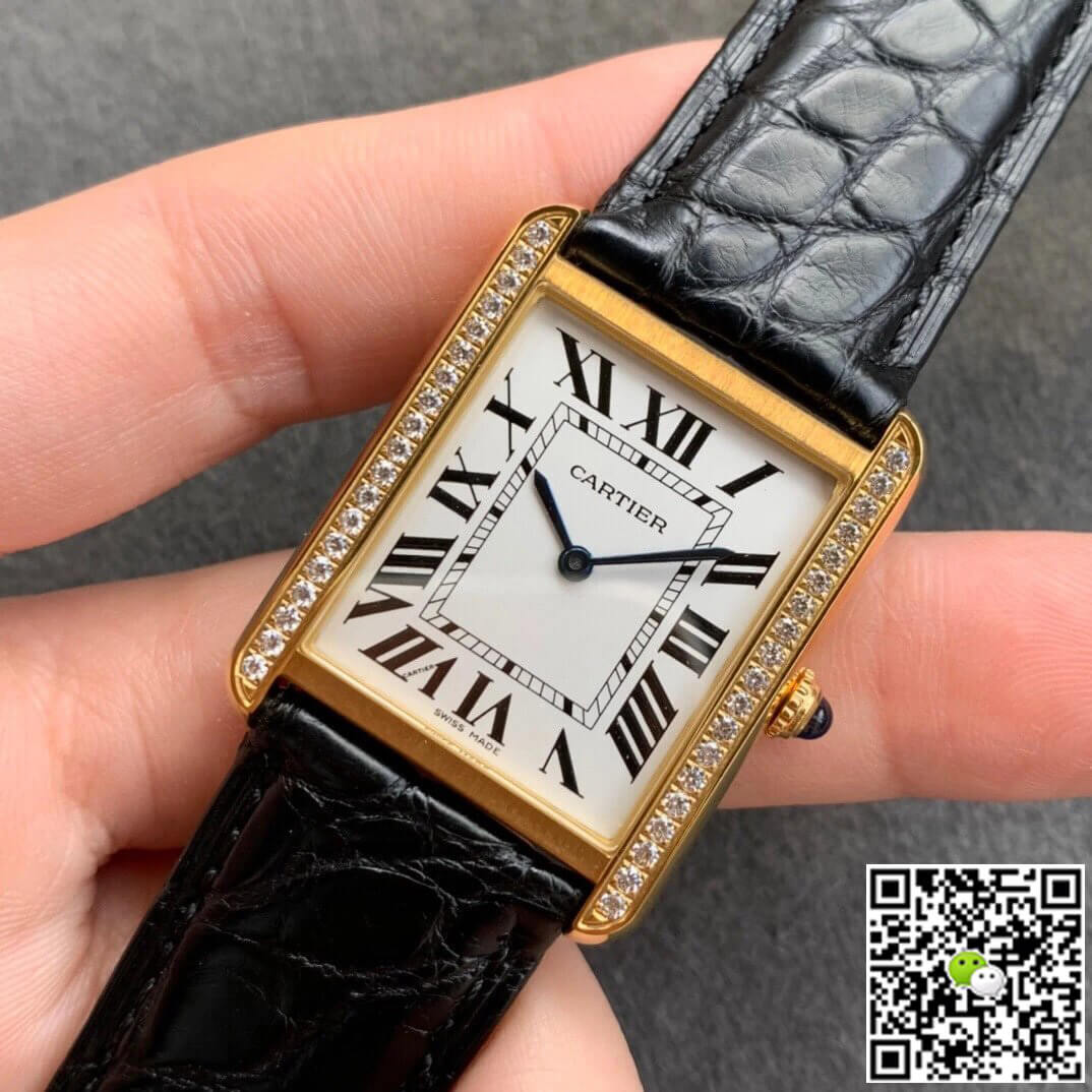 Cartier Tank K11 Factory V2 Yellow Gold White Dial