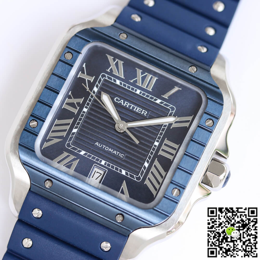 Santos De Cartier GF Factory Blue Bezel