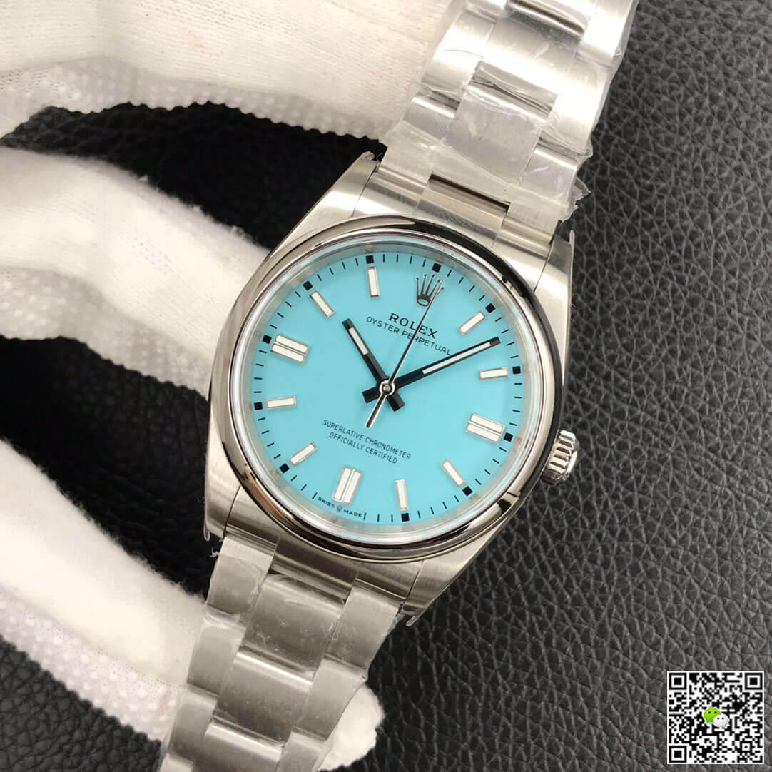Rolex Oyster Perpetual M126000-0006 36MM EW Factory Turquoise Blue Dial