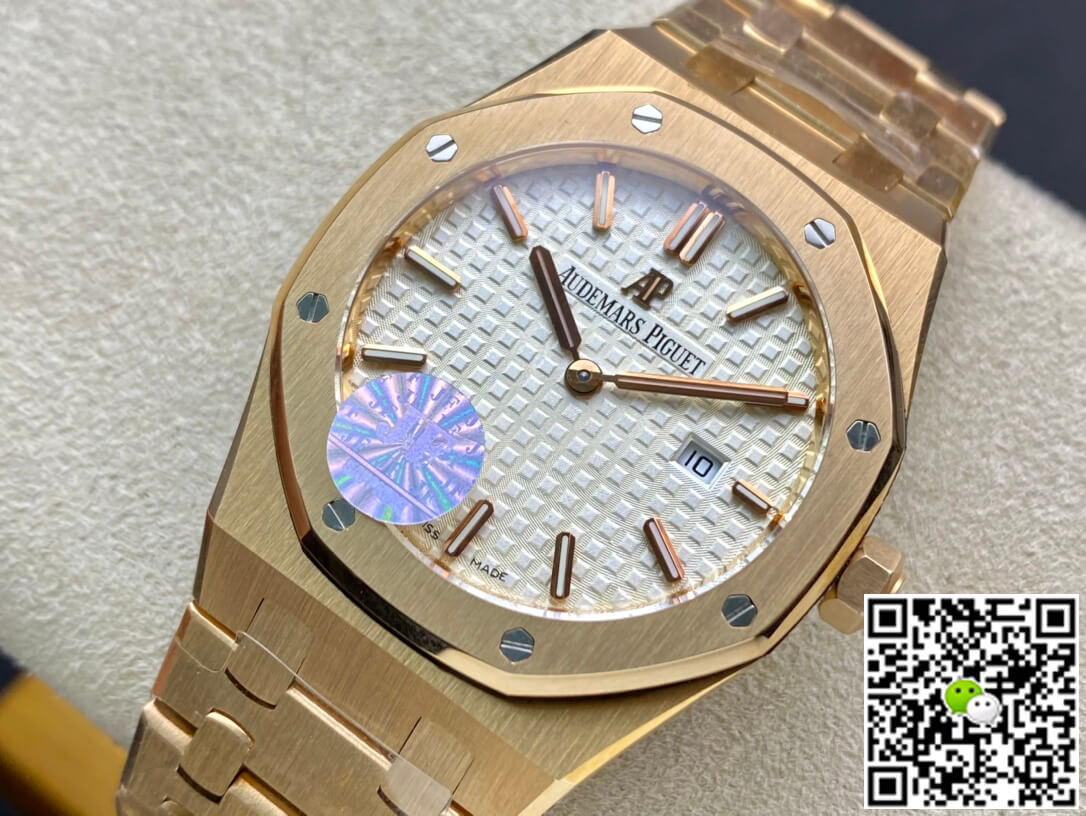 Audemars Piguet Royal Oak Quartz 67650OR.OO.1261OR.01 JF Factory White Dial