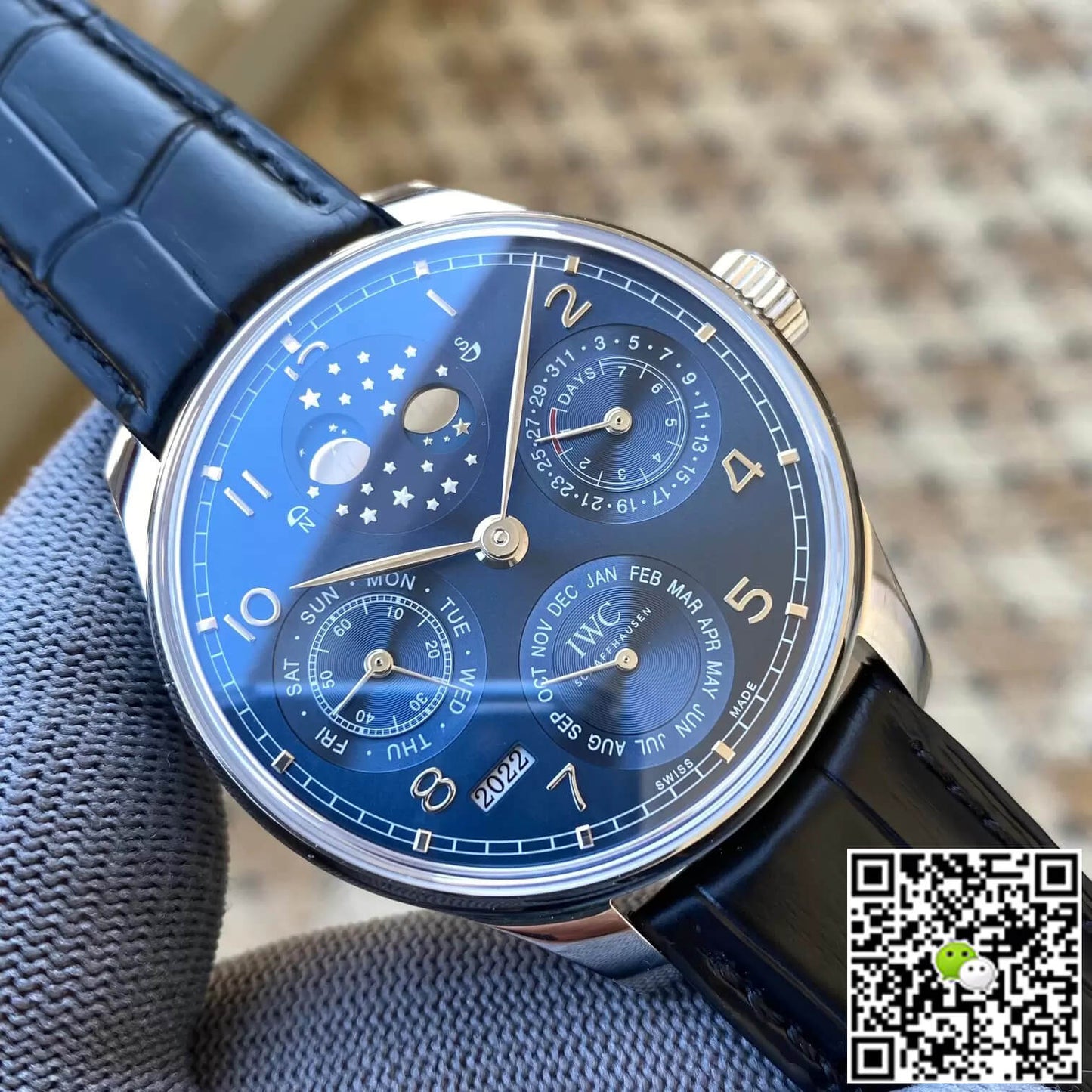 IWC Portuguese Perpetual Calendar IW503401 APS Factory Blue Dial