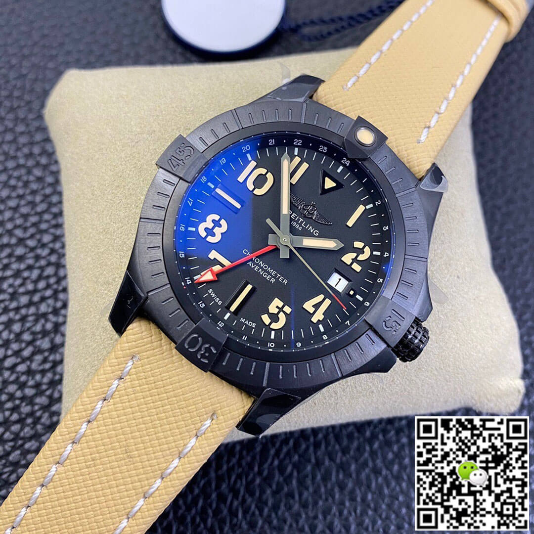 Breitling Avenger GMT 45 V32395101B1X1 GF Factory Black Dial