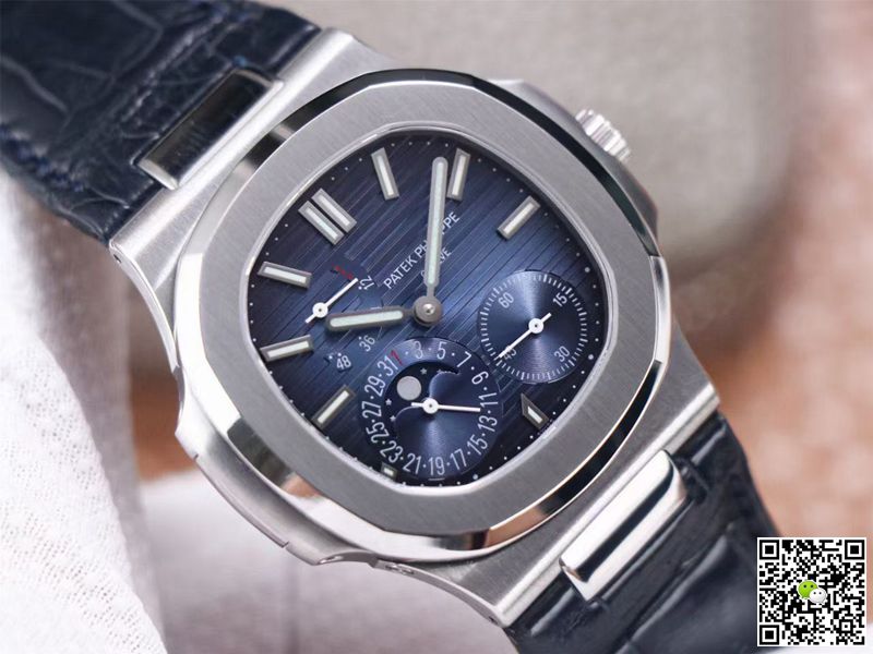 Patek Philippe Nautilus 5712/1A-001 PF Factory Blue Dial Leather Strap
