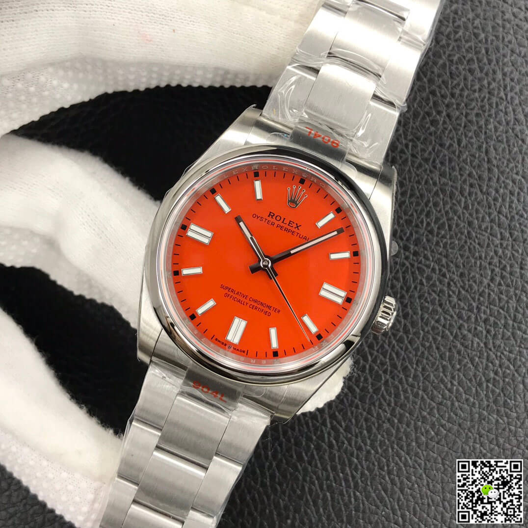 Rolex Oyster Perpetual M126000-0007 36MM EW Factory Coral Red Dial