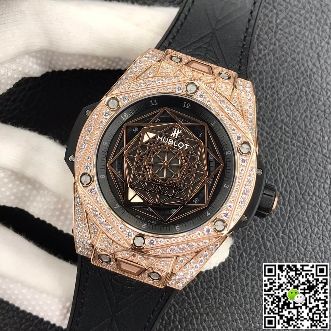 Hublot Big Bang WWF Factory Gold Full Diamond Case