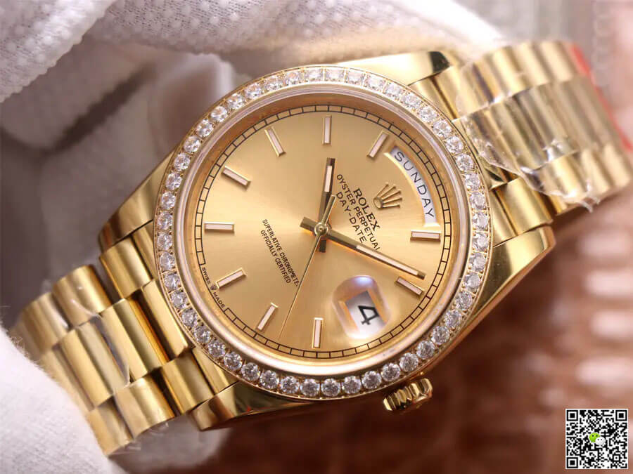 Rolex Day-Date M228348RBR-0008 EW Factory Champagne Dial