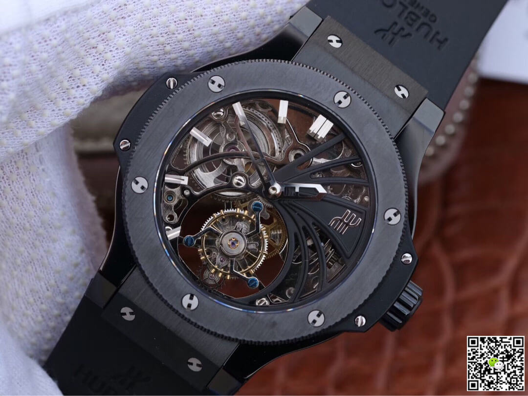 Hublot Big Bang Hollow Tourbillon Ceramic Skeleton Dial
