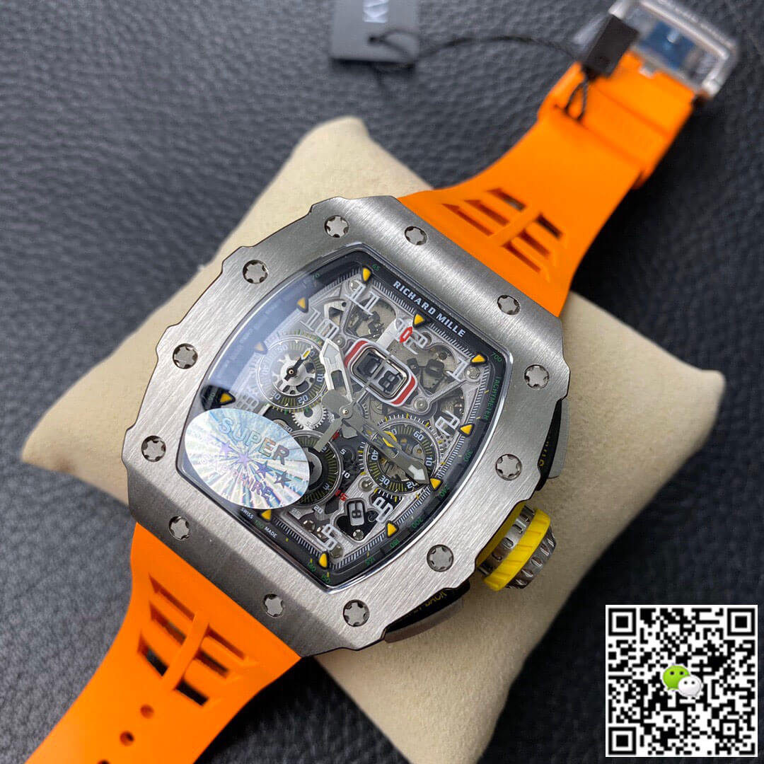 Richard Mille RM11-03 KV Factory Orange Rubber Strap
