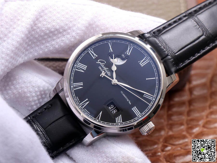 Glashutte Senator Excellence Large Calendar Moon Phase 1-36-04 V9 Factory Blue Dial