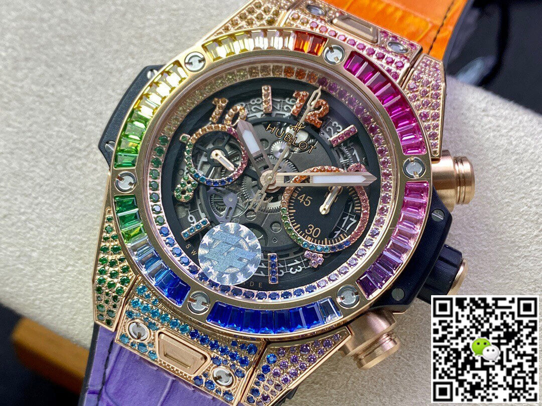 Hublot BIG BANG Unico 411.OX.9910.LR.0999 ZF Factory Rose Gold Skeleton Dial