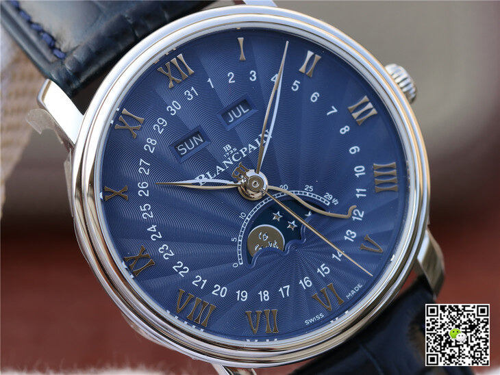 Blancpain Villeret 6654-1529-55B OM Factory V2 Blue Dial