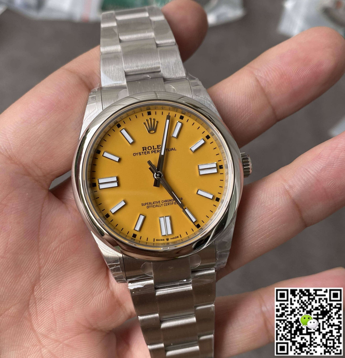 Rolex Oyster Perpetual 41MM M124300-0004 VS Factory Yellow Dial
