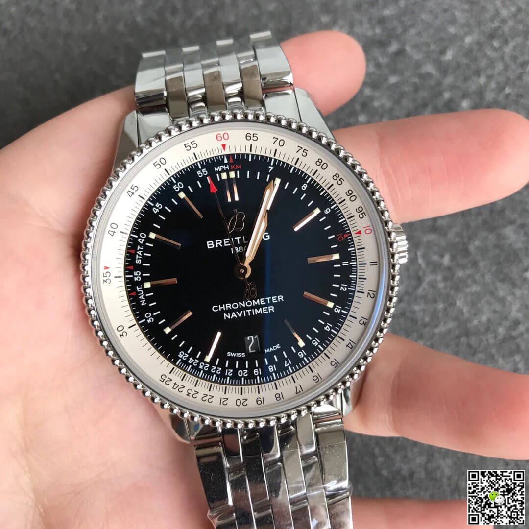 Breitling Navitimer 1 A17326211B1A1 V7 Factory Black Dial