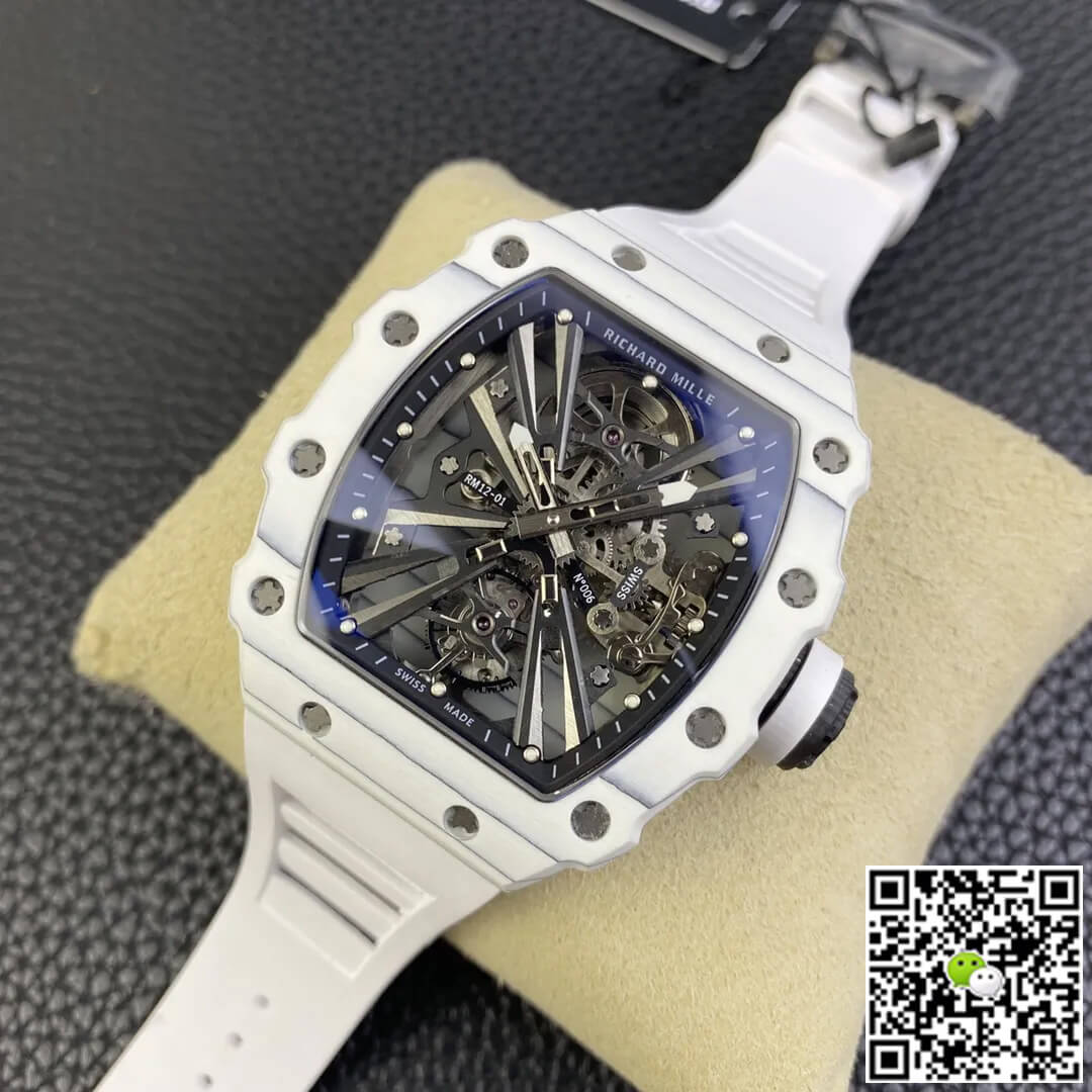 Richard Mille RM12-01 Tourbillon RM Factory White Rubber Strap