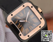 Cartier De Santos 100th Anniversary W2020009 RB Factory 18K Rose Gold Black Dial
