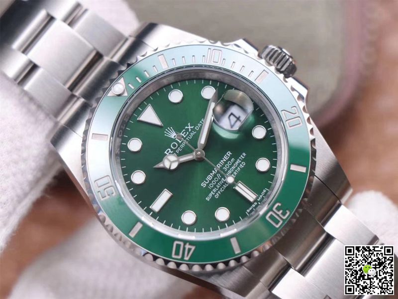 Rolex Submariner 116610LV-97200 Noob Factory V11 Green Dial