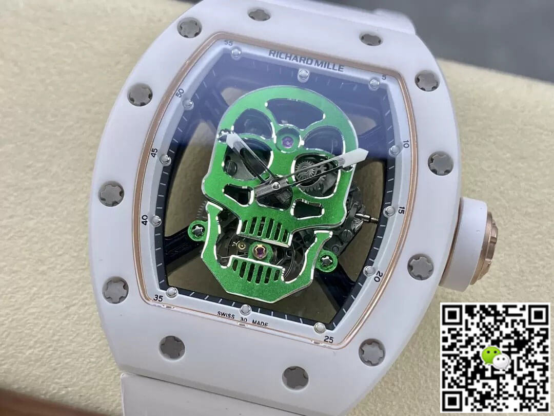 Richard Mille RM52-01 YS Factory Green Skull Tourbillon Dial