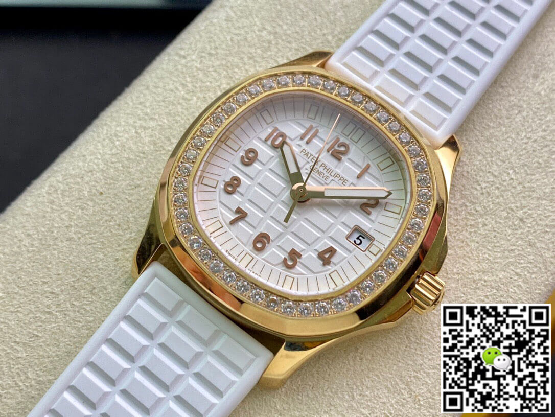 Patek Philippe Aquanaut 5067A Quartz Ladies PPF Factory Yellow Gold Diamond-set Bezel