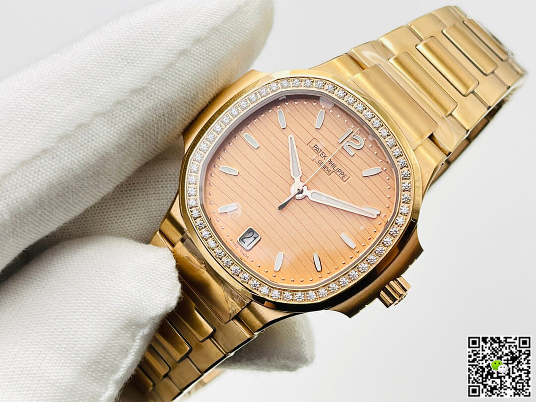 Patek Philippe Nautilus Ladies 7118/1200R-010 3K Factory Gold Dial