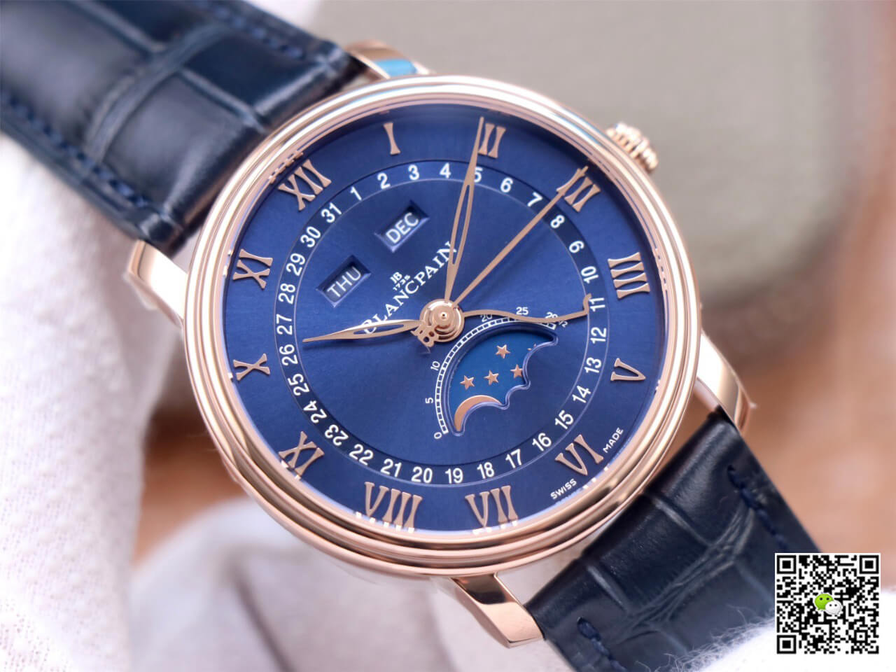 Blancpain Villeret 6654-3640-55 OM Factory V3 Blue Dial